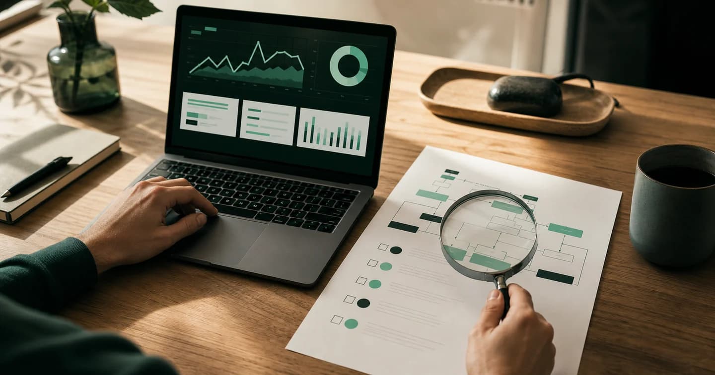 Strukturierte SEO-Analyse einer Website mit technischen Messwerten